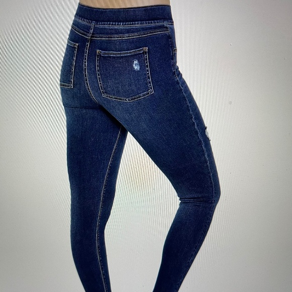 SPANX Distressed Ankle Skinny Jeans, Medium Wash- NEW - Picture 1 of 7